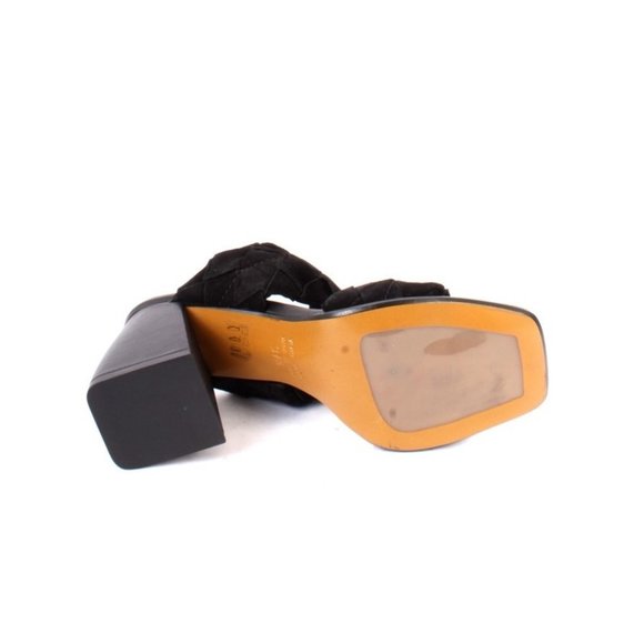 Laura Bellariva 7908 Black Suede / Leather Heel Sandals - Picture 8 of 8